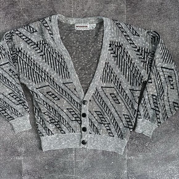 McGregor | Sweaters | Mens Vintage 8s Mcgregor White Black Tribal